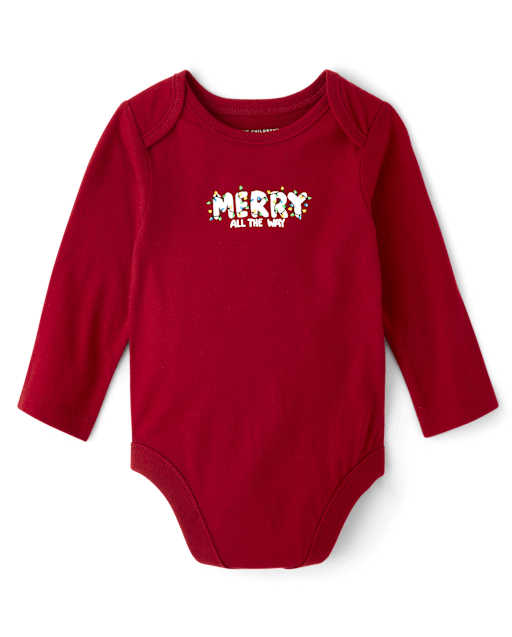 Baby Matching Family Christmas Merry Graphic Bodysuit