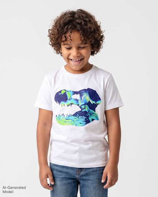Boys Dino Skull Graphic Tee