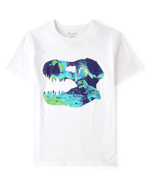 Boys Dino Skull Graphic Tee