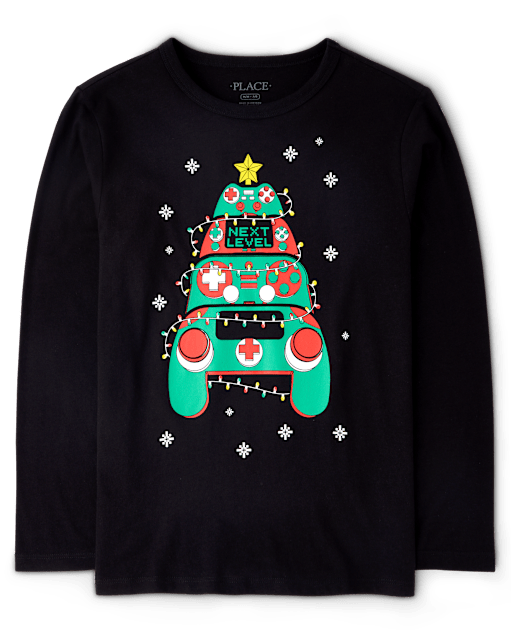 Boys Christmas Video Game Controllers Graphic Tee