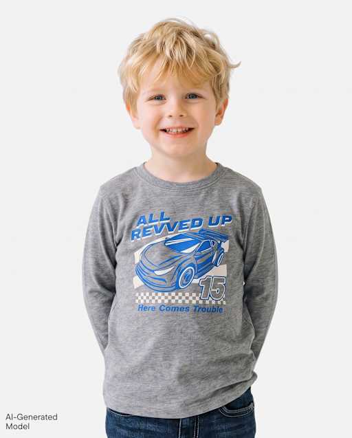 Baby And Toddler Boys Racecar Graphic Tee