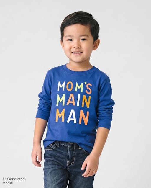 Baby And Toddler Boys Mom's Man Graphic Tee