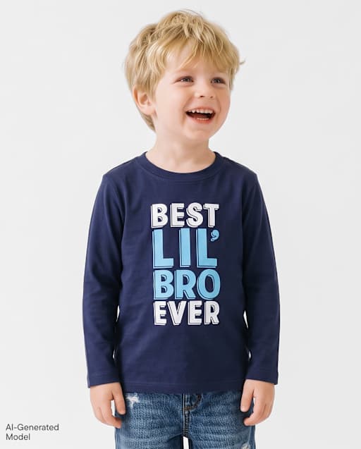 T-shirt graphique pour bébés et petits garçons « Meilleur petit frère du monde »