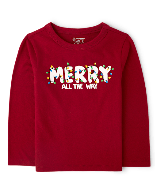Baby And Toddler Matching Family Christmas Merry Graphic Tee