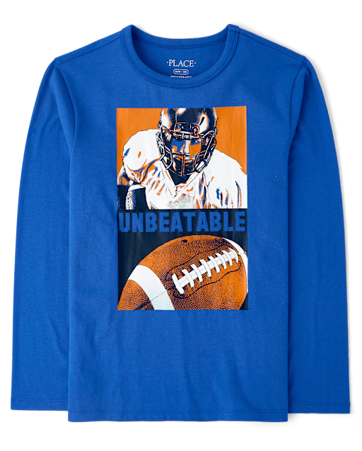 Boys Football Player Graphic Tee