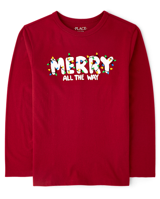 Kids Matching Family Christmas Merry Graphic Tee