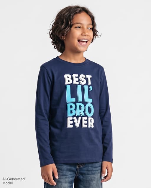 Boys Best Lil' Bro Ever Graphic Tee