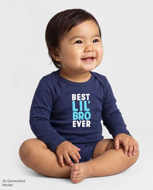 Baby Boys Best Lil' Bro Ever Graphic Bodysuit