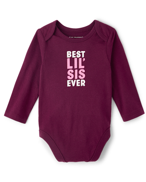 Baby Girls Best Lil' Sister Ever Graphic Bodysuit