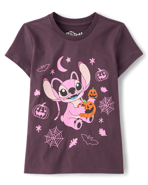 Girls Stitch™ Halloween Angel Graphic Tee
