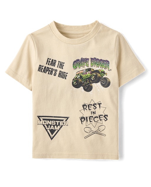 Baby And Toddler Boys Monster Jam™ Front And Back Graphic Tee