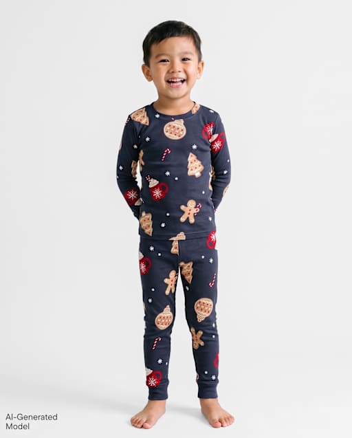 Baby And Toddler Boys Matching Family Gingerbread Snug Fit Cotton Pajamas