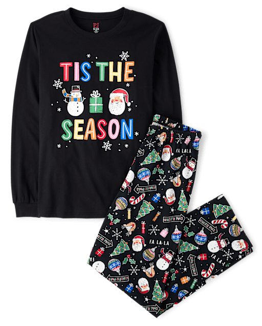 Adult Matching Family Glow Tis' The Season Cotton Pajamas