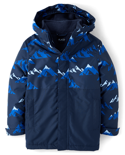 Boys Print Colorblock 3 In 1 Jacket