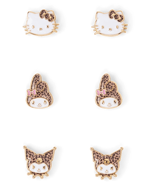 Girls Hello Kitty® And Friends Earrings 3-Pack