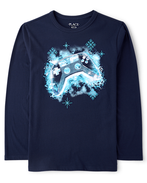 Boys Winter Video Game Graphic Tee