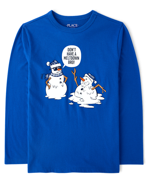 Boys Snowman Meltdown Graphic Tee