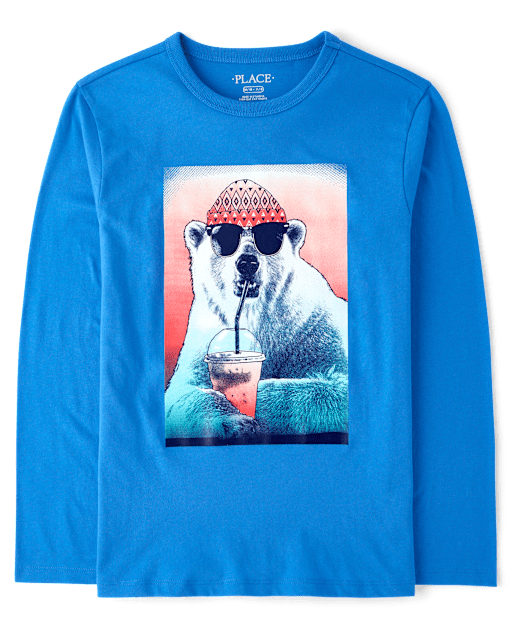 Boys Polar Bear Drink Graphic Tee