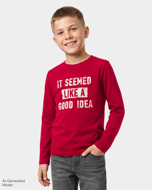 Boys Good Idea Graphic Tee