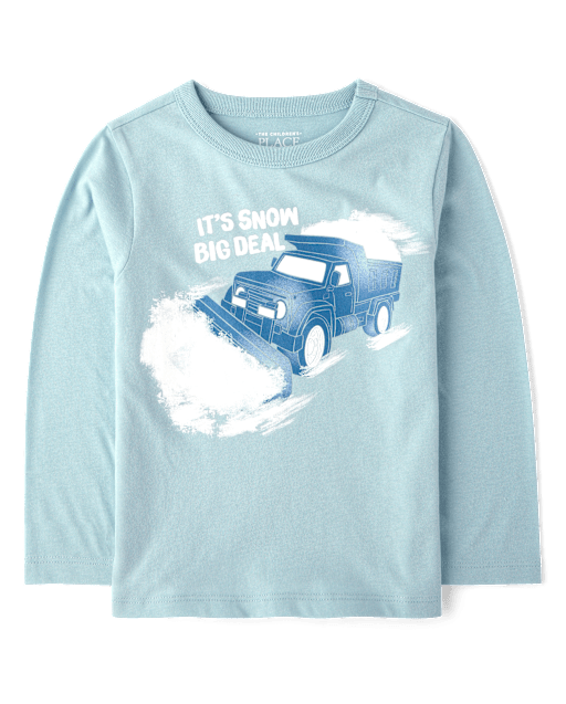 Baby And Toddler Boys Winter Truck Graphic Tee