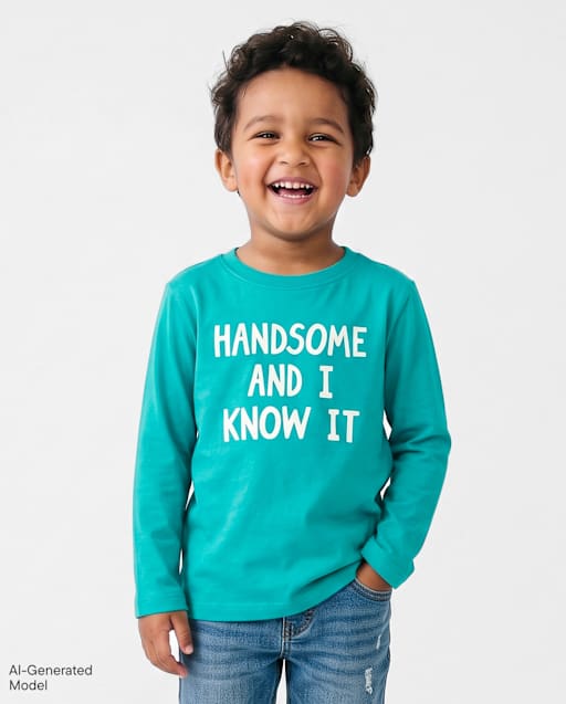 Baby And Toddler Boys Handsome Graphic Tee