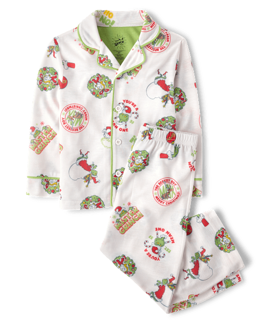 Kids Matching Family Dr. Seuss The Grinch™ Button Front Pajamas