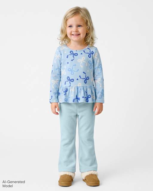 Toddler Girls Microfleece Flare Sweatpants