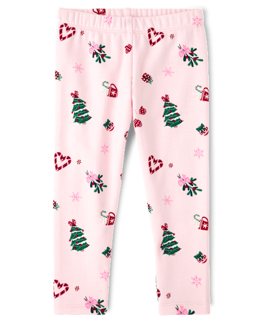 Baby And Toddler Girls Print Winter Warm Leggings