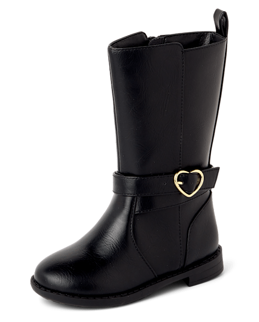 Toddler Girls Heart Buckle Tall Boots