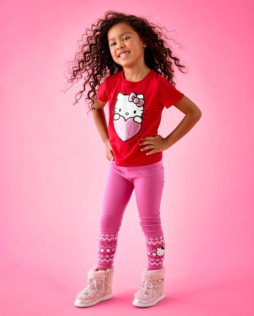 Toddler Girls Hello KittyÂ® Winter Warm Fairisle Leggings