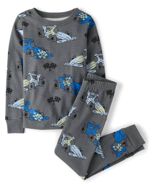 Boys Racecar Snug Fit Cotton Pajamas