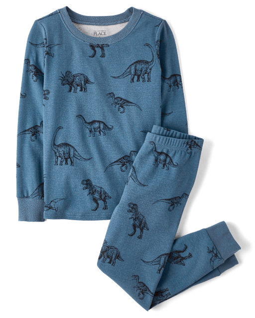 Boys Dino Snug Fit Cotton Pajamas