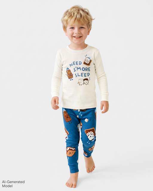 Baby And Toddler Boys S'mores Snug Fit Cotton Pajamas