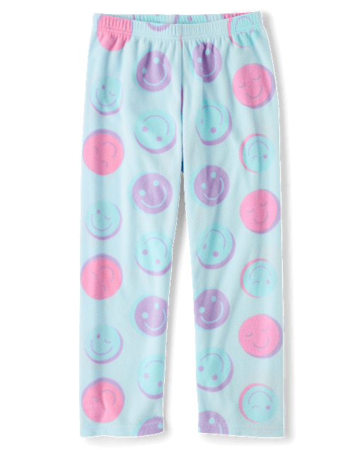 Girls Happy Face Dream Fleece Pajama Pants