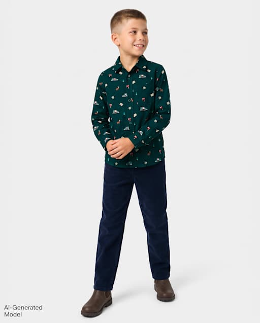 Boys Corduroy Straight Pants