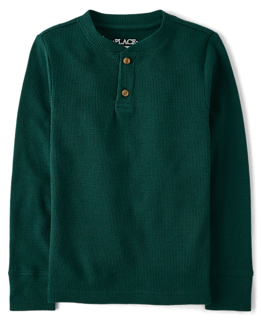 Boys Thermal Henley Top