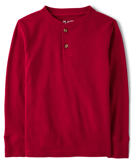 Boys Thermal Henley Top