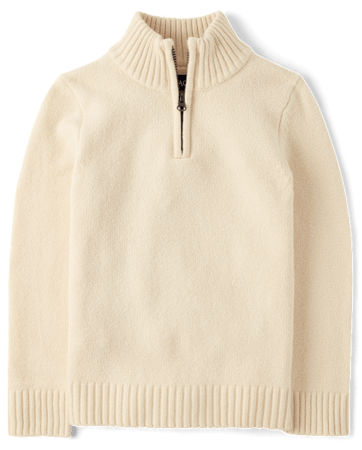 Boys Quarter Zip Sweater