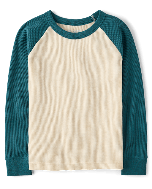Boys Colorblock Thermal Raglan Top