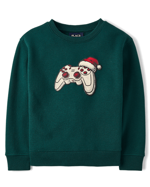 Boys Embellished Premium Fleece Sweatshirt