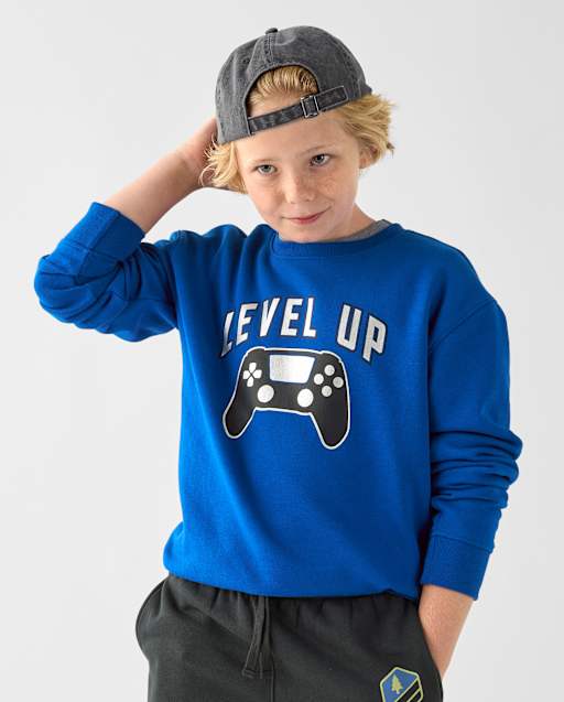 Sweat-shirt en polaire premium orné pour garçon