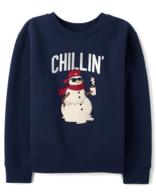 Boys Embellished Premium Fleece Sweatshirt