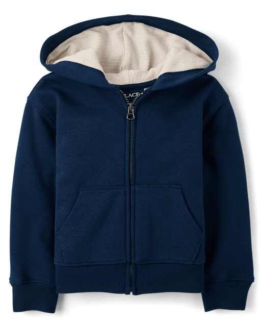Boys Premium Fleece Thermal Lined Zip Up Hoodie