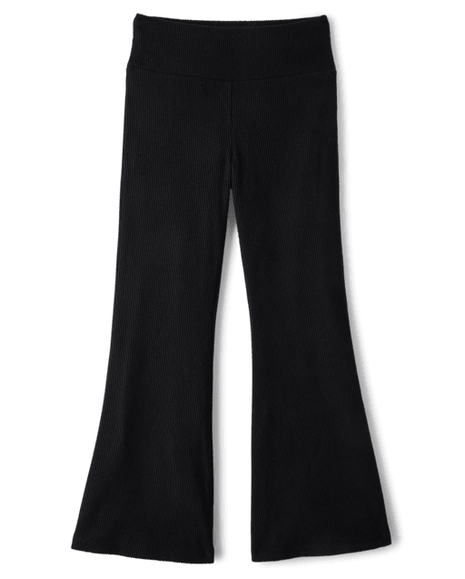 Girls Sueded Rib Flare Leggings