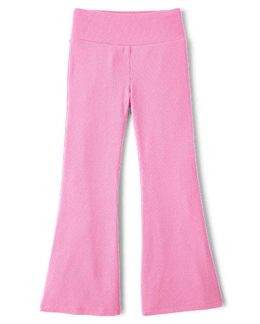 Girls Sueded Rib Flare Leggings