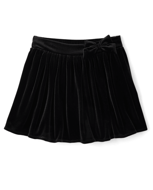 Girls Glitter Velour Skirt