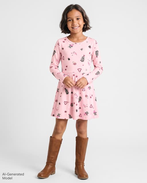 Girls Print Everyday Dress