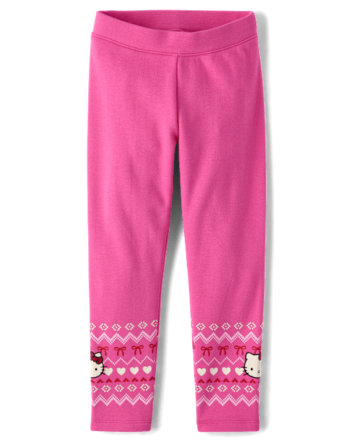 Girls Hello Kitty® Fairisle Winter Warm Leggings