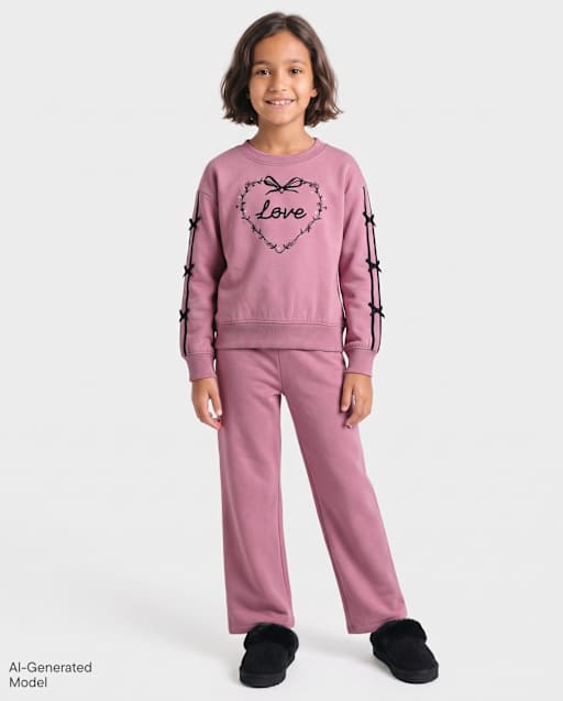 Girls Winter Warm Wide Leg Leggings