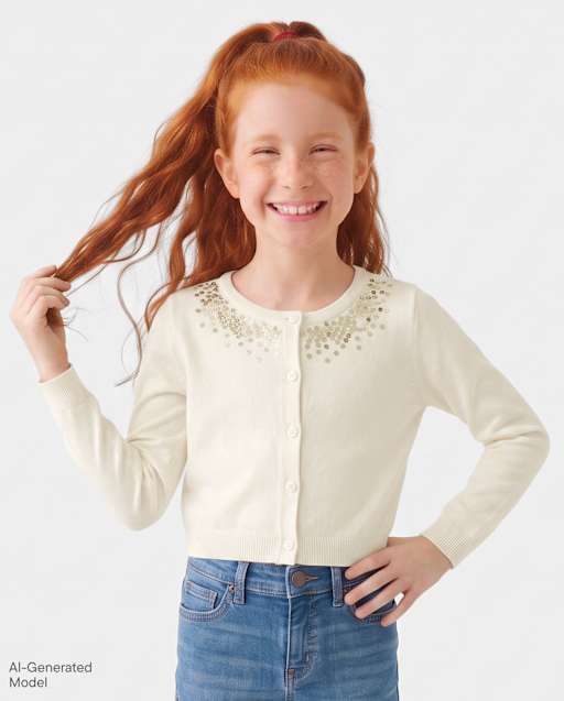 Gilet à paillettes pour fille
